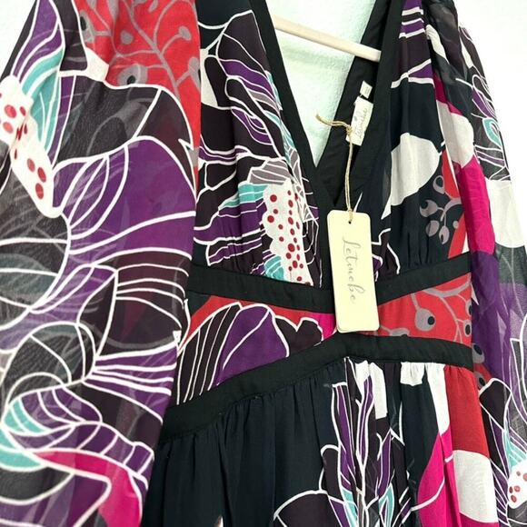 NWT Anthropologie Let Me Be Floral Midi Dress - Size S - Picture 5 of 8